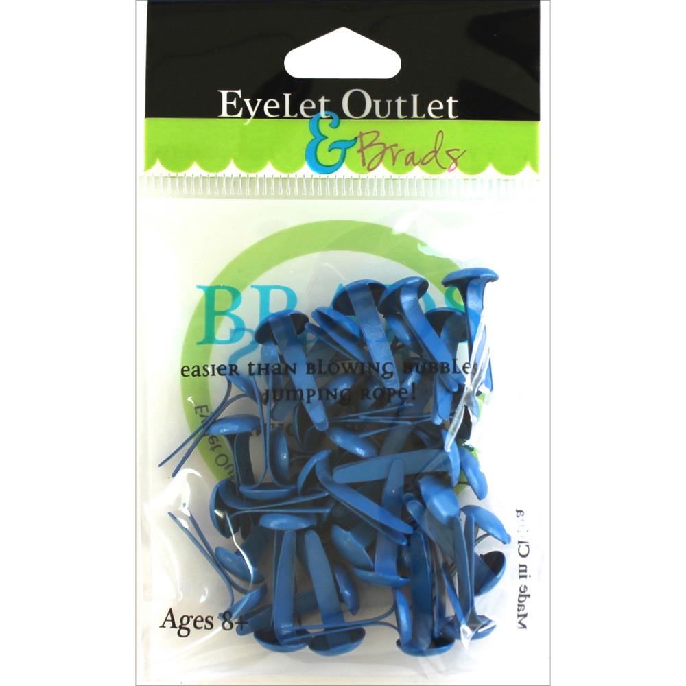 Eyelet Outlet Round Brads 8mm - Blue