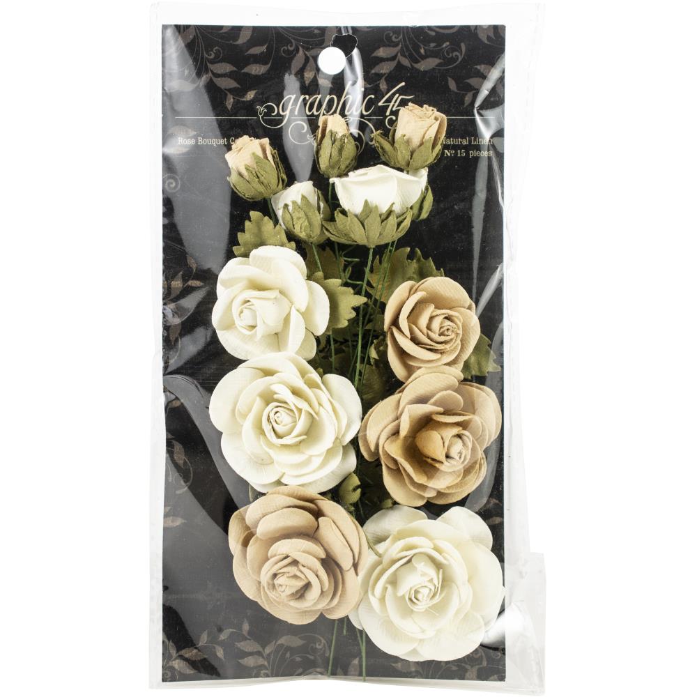 Graphic 45 Staples Rose Bouquet Collection - Classic Ivory & Natural Linen