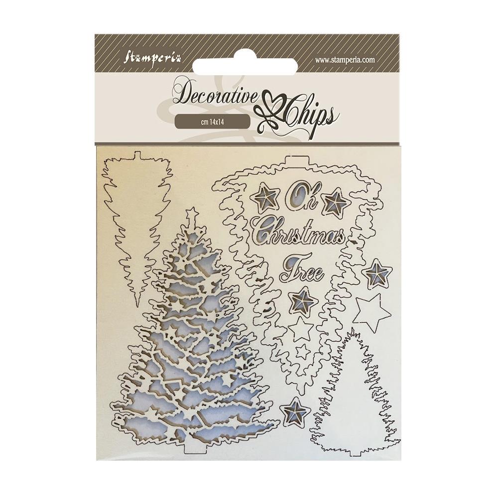 Stamperia Decorative Chips - Christmas Tree