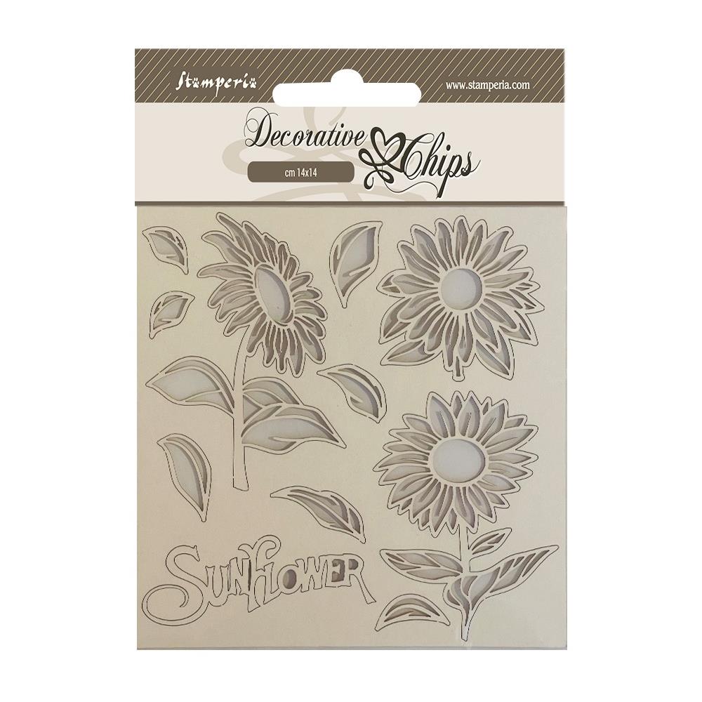 Stamperia Decorative Chips - Sunflower Art