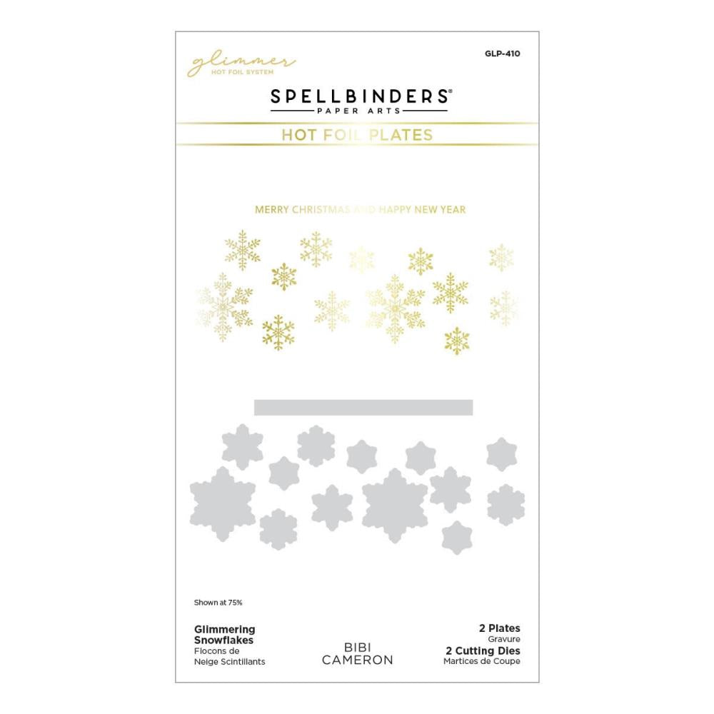 Spellbinders Glimmer Hot Foil Plate 7 Die - Snowflakes - Glimmering Snowflakes