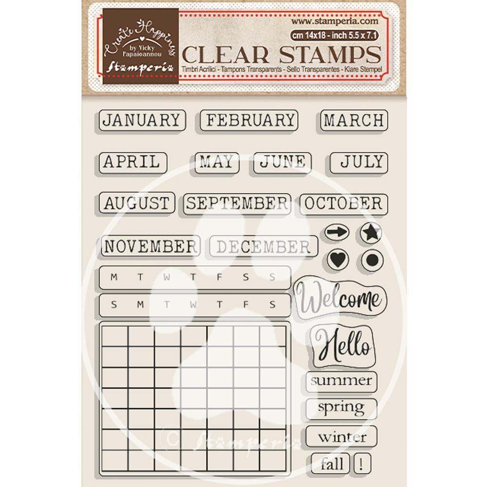 Stamperia Clear Stamps - Christmas Calendar Monthly