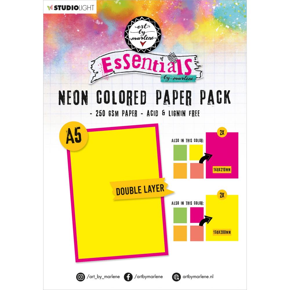 Art By Marlene Essentials Paper Pack - Nr. 105. Neon Double Layred