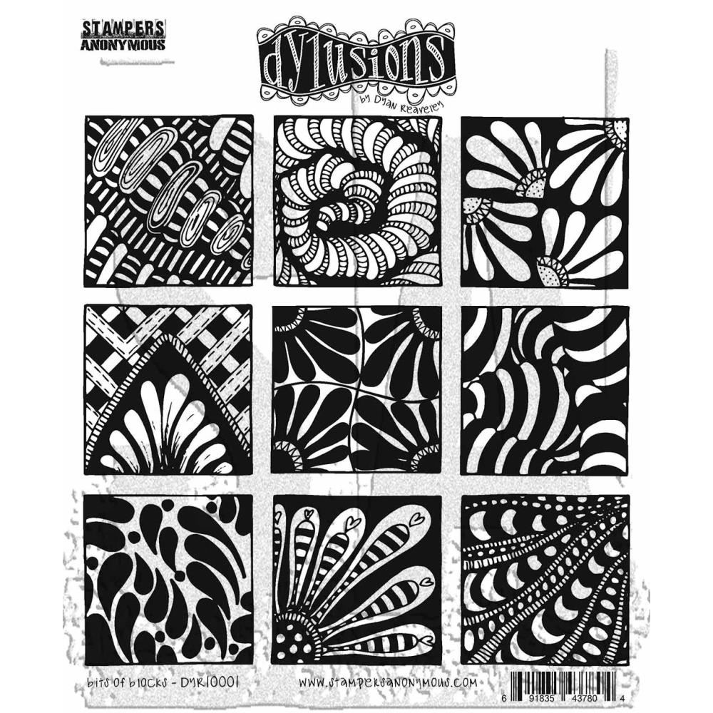 Dyan Reaveley's Dylusions Cling Stamp Collections - Bits Of Blocks