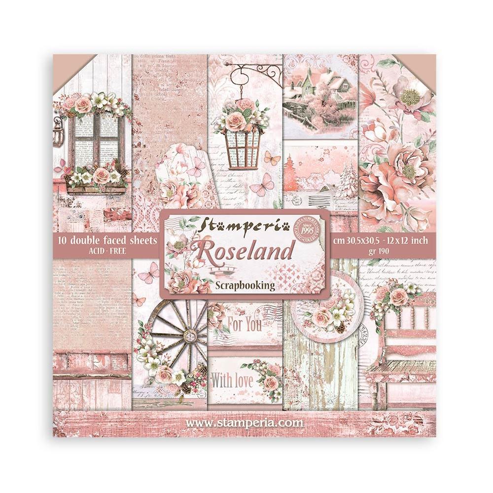 Stamperia Double-Sided Paper Pad 12x12 - Roseland