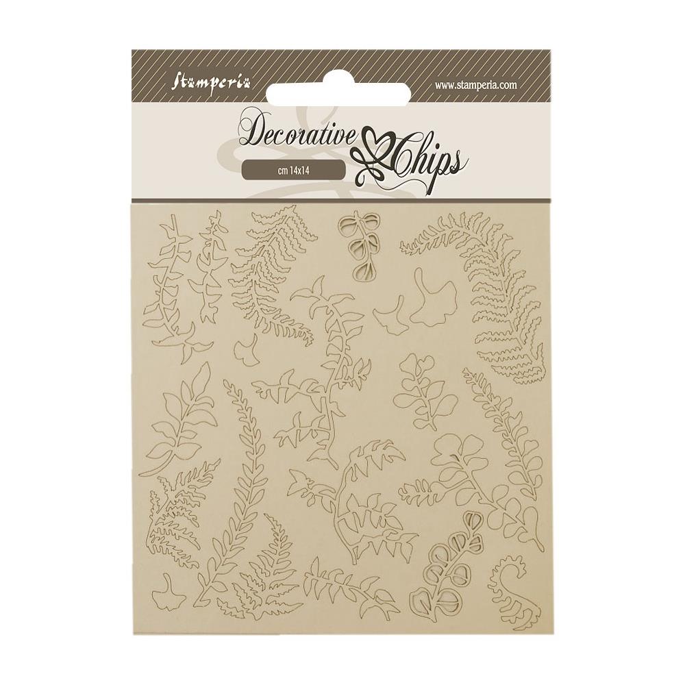 Stamperia Decorative Chips - Woodland Branches With Leaves