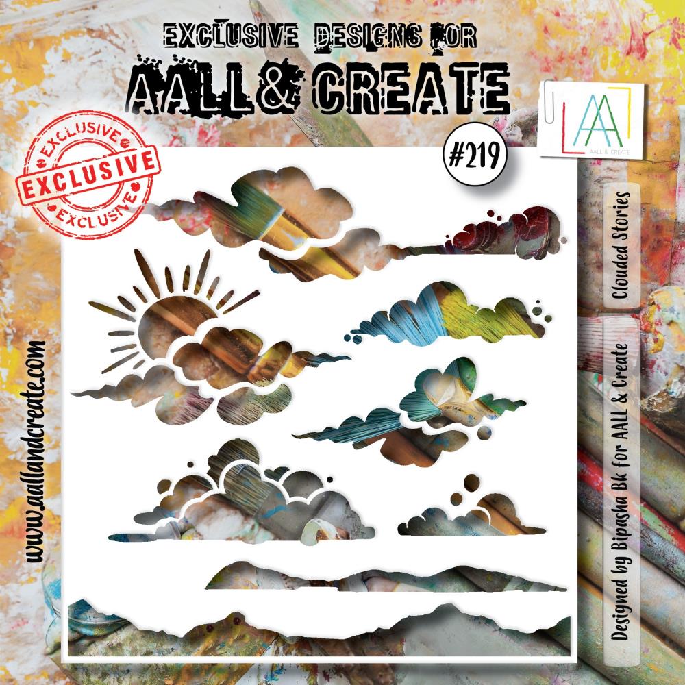 ALL And Create Stencil 6x6 - Clouded Stories