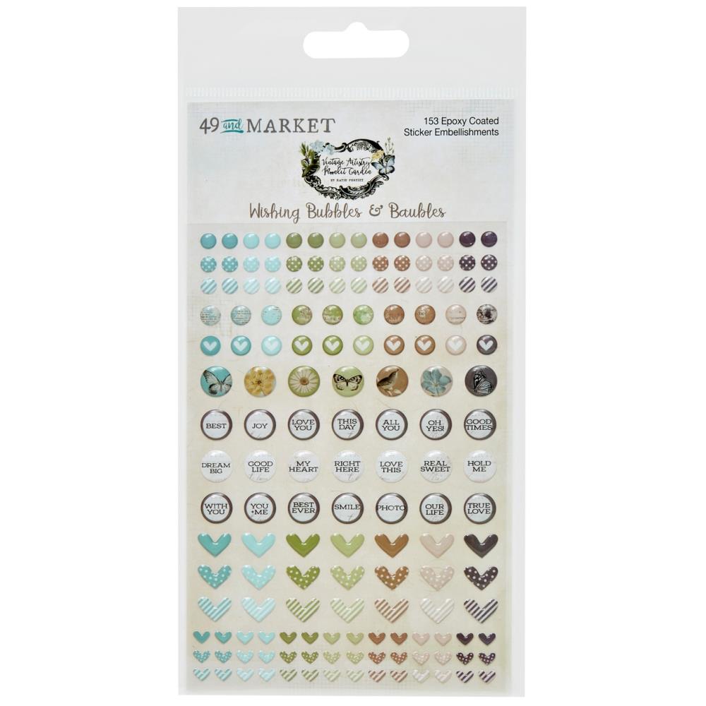 49 And Market Epoxy Stickers - Vintage Artistry Moonlit Garden Wishing Bubble & Baubles