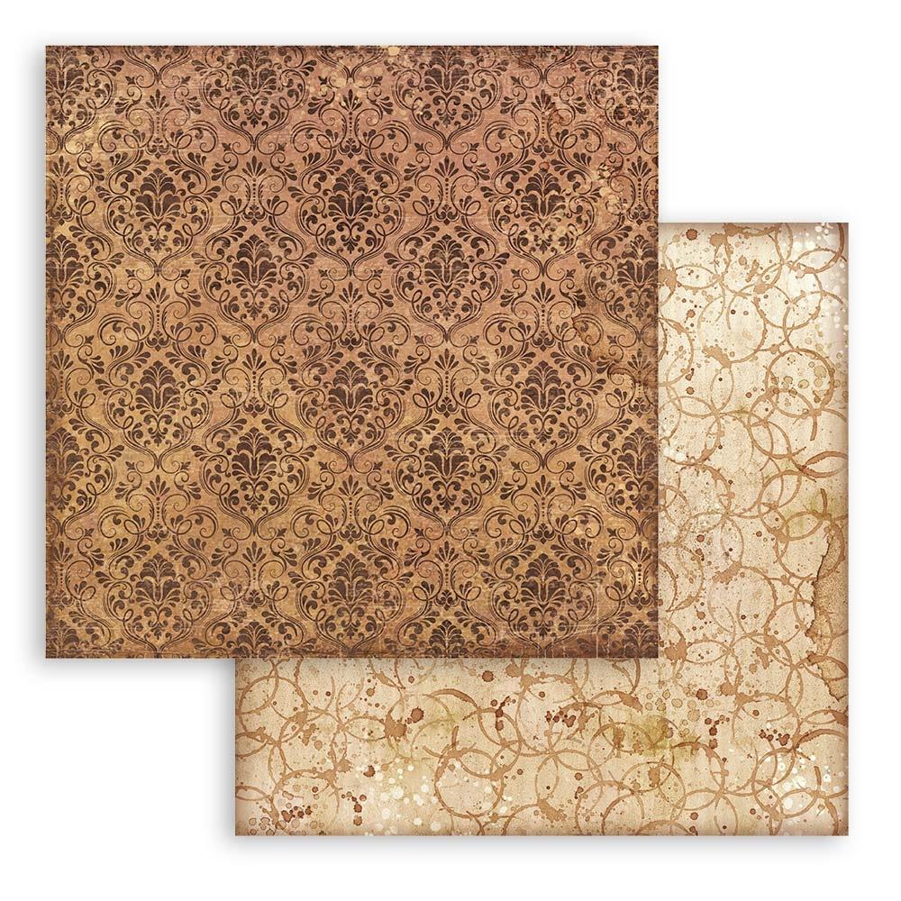Stamperia Maxi Backgrounds Selection Double-Sided Paper Pad - 12x12 - Coffee And Chocolate