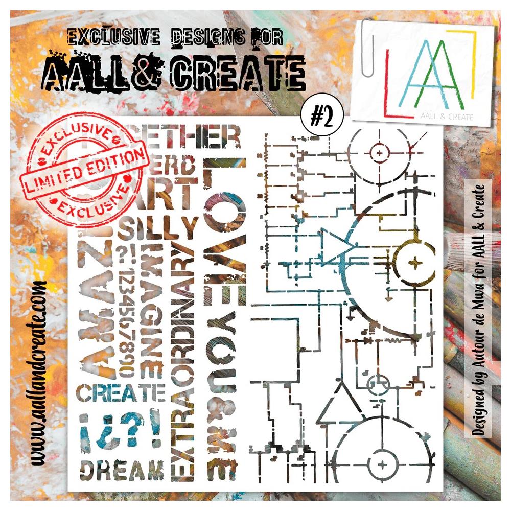 AALL And Create Stencil 6x6 - Circuit