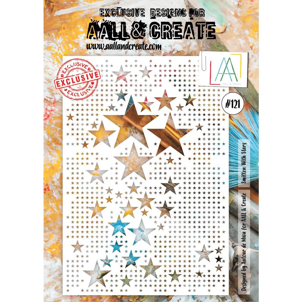 AALL And Create A4 Stencil - Smitten With Stars