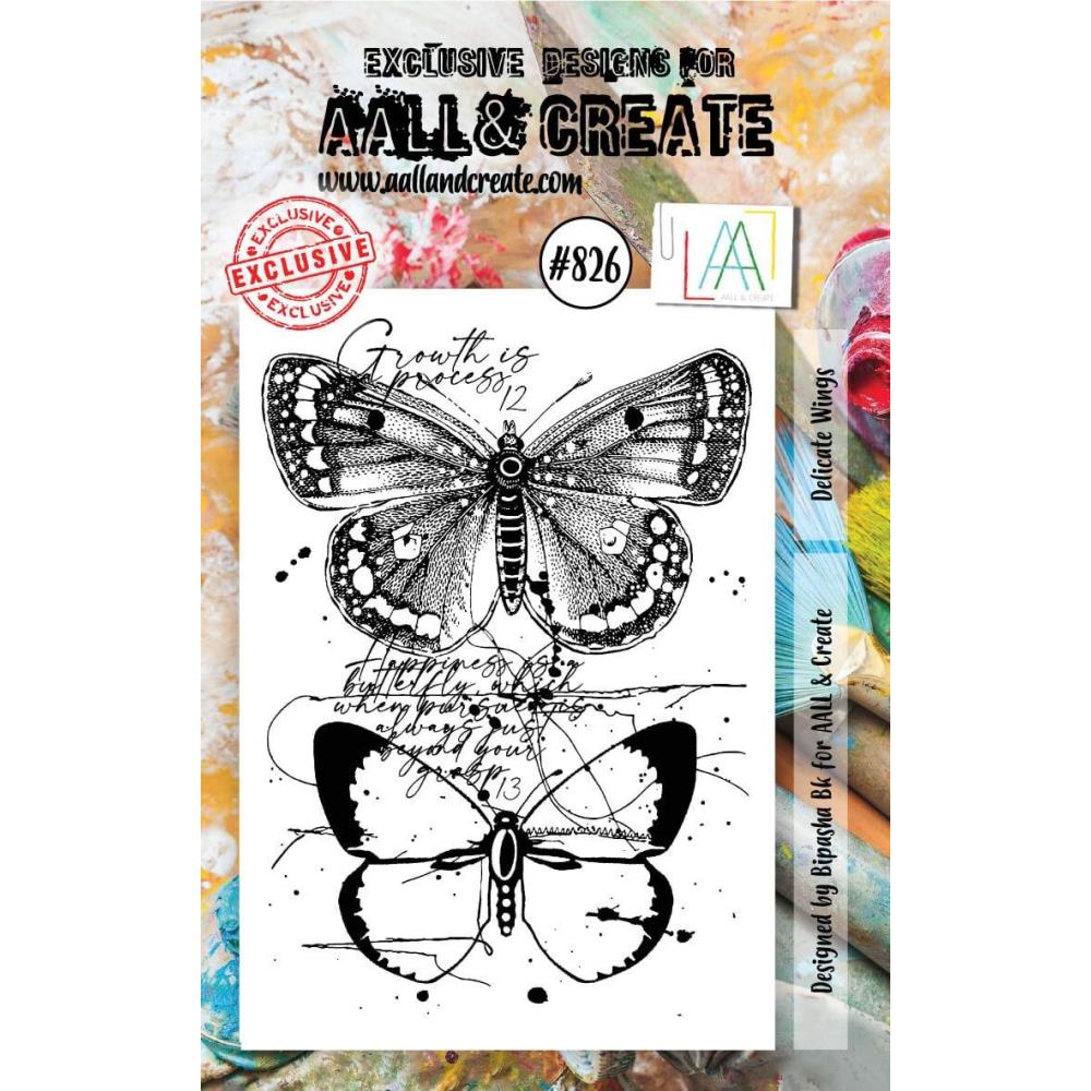 AALL And Create A7 Photopolymer Clear Stamp Set - Delicate Wings