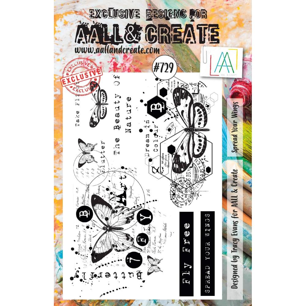 AALL And Create A5 Photopolymer Clear Stamp Set - Spread Your Wings