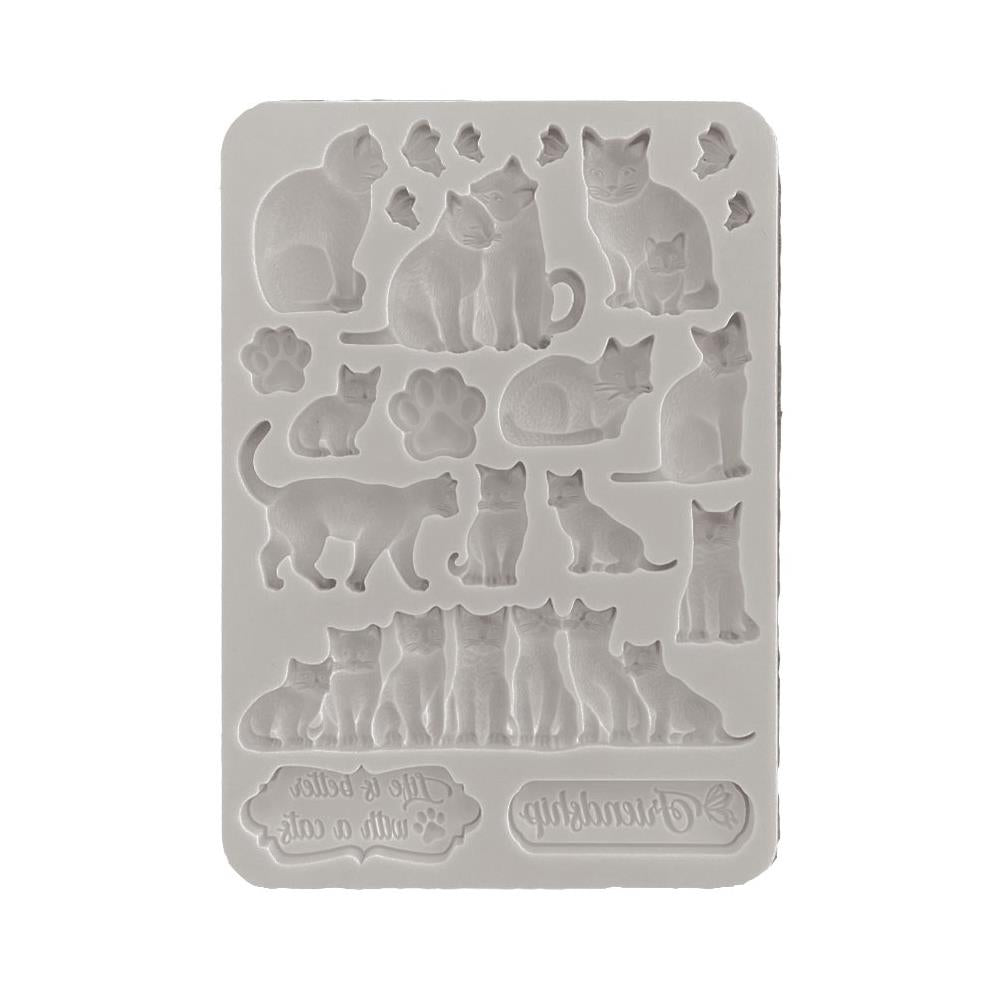 Stamperia Silicone Mould A5 - Orchids And Cats Cats