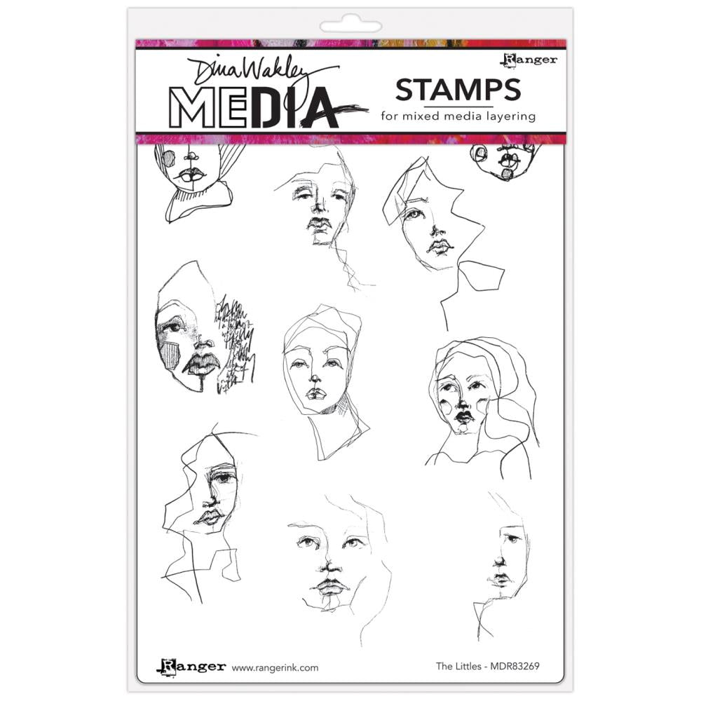 Dina Wakley Media Cling Stamps - The Littles