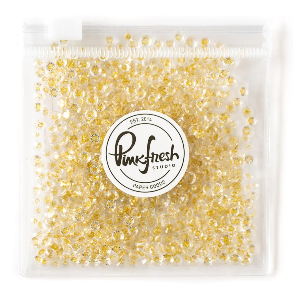 Pinkfresh Studio Gems - Clear With Gold Dust