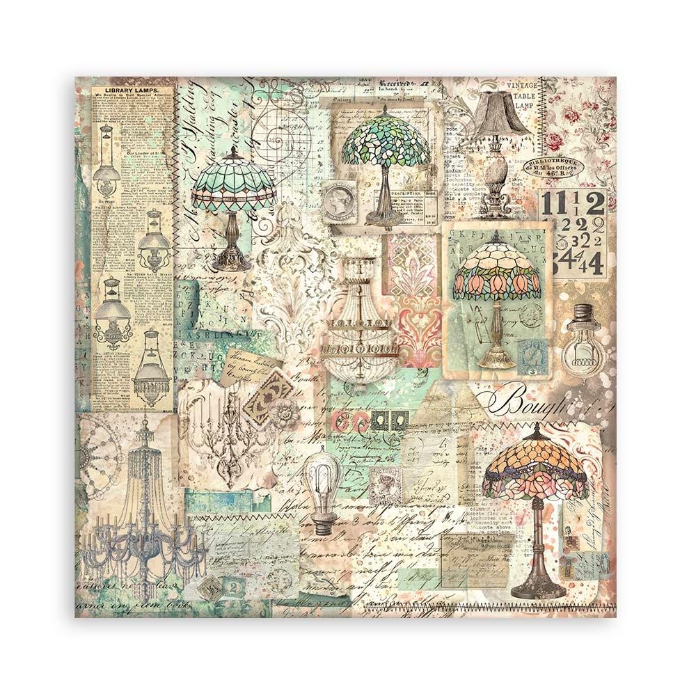 Stamperia Single-Sided Paper Pad 12x12 - Brocante Antiques
