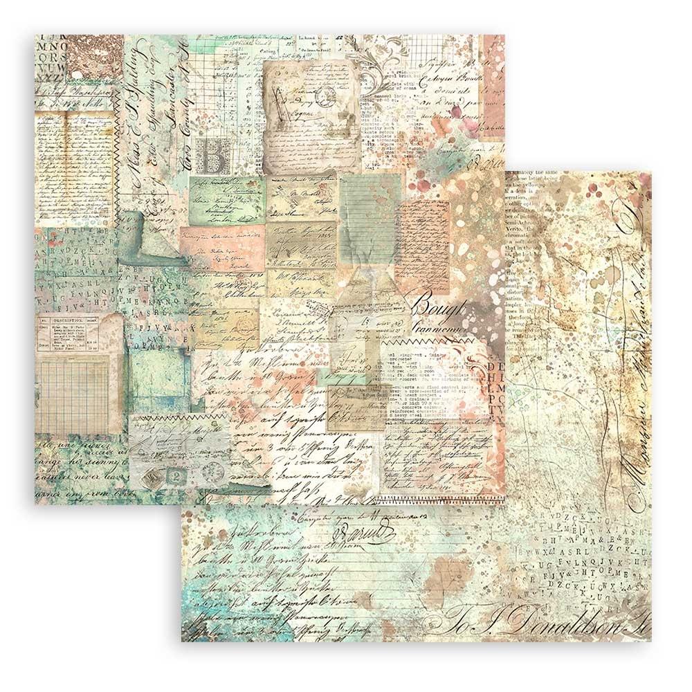 Stamperia Maxi Backgrounds Selection Double-Sided Paper Pad - 12x12 - Brocante Antiques