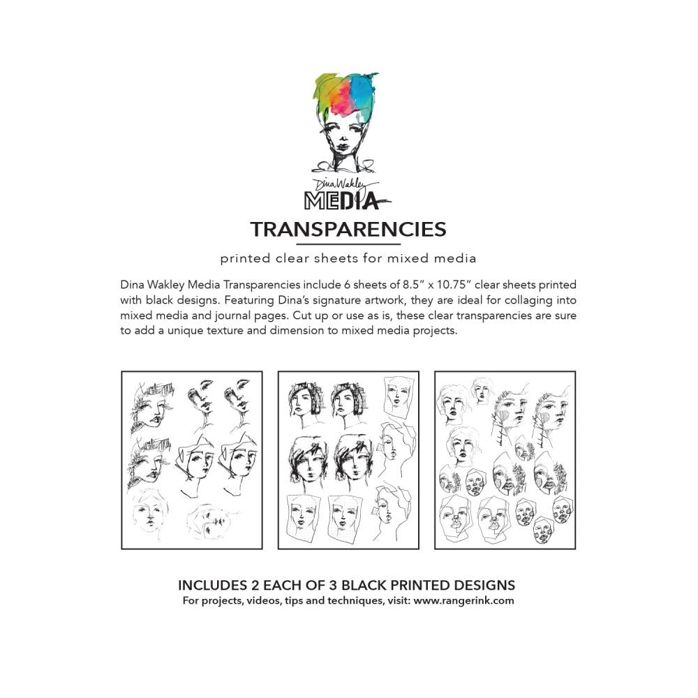 Dina Wakley Media Transparencies - Tinies Set 2