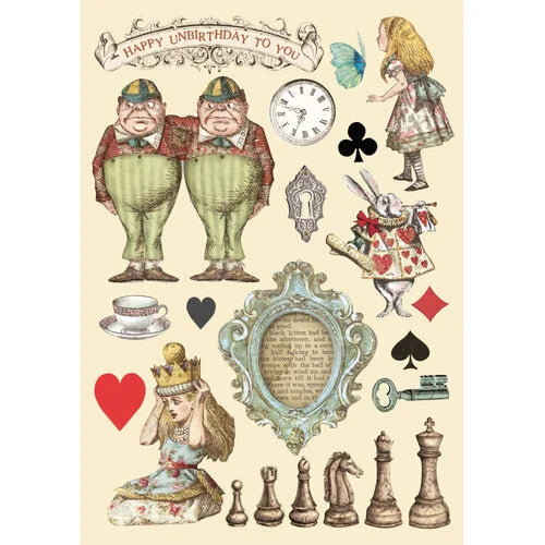 Stamperia Wooden Shapes A5 - Alice Chess Board