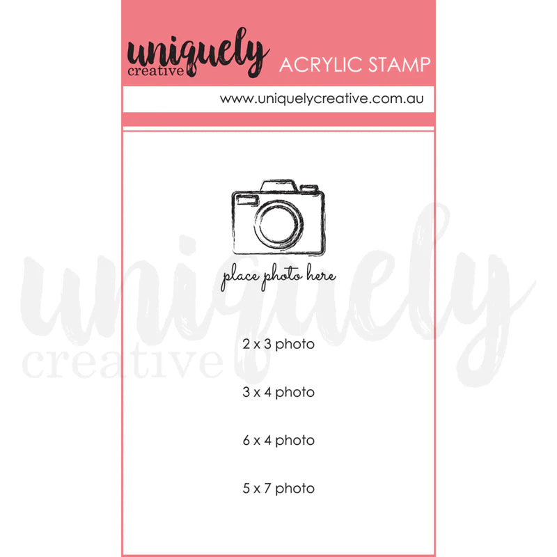 Uniquely Creative - Acrylic Mini Mark Making Stamp - Place Photo Here