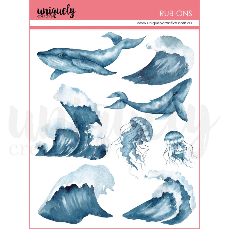 Uniquely Creative - Rub-Ons - Shades of Whimsy Ocean