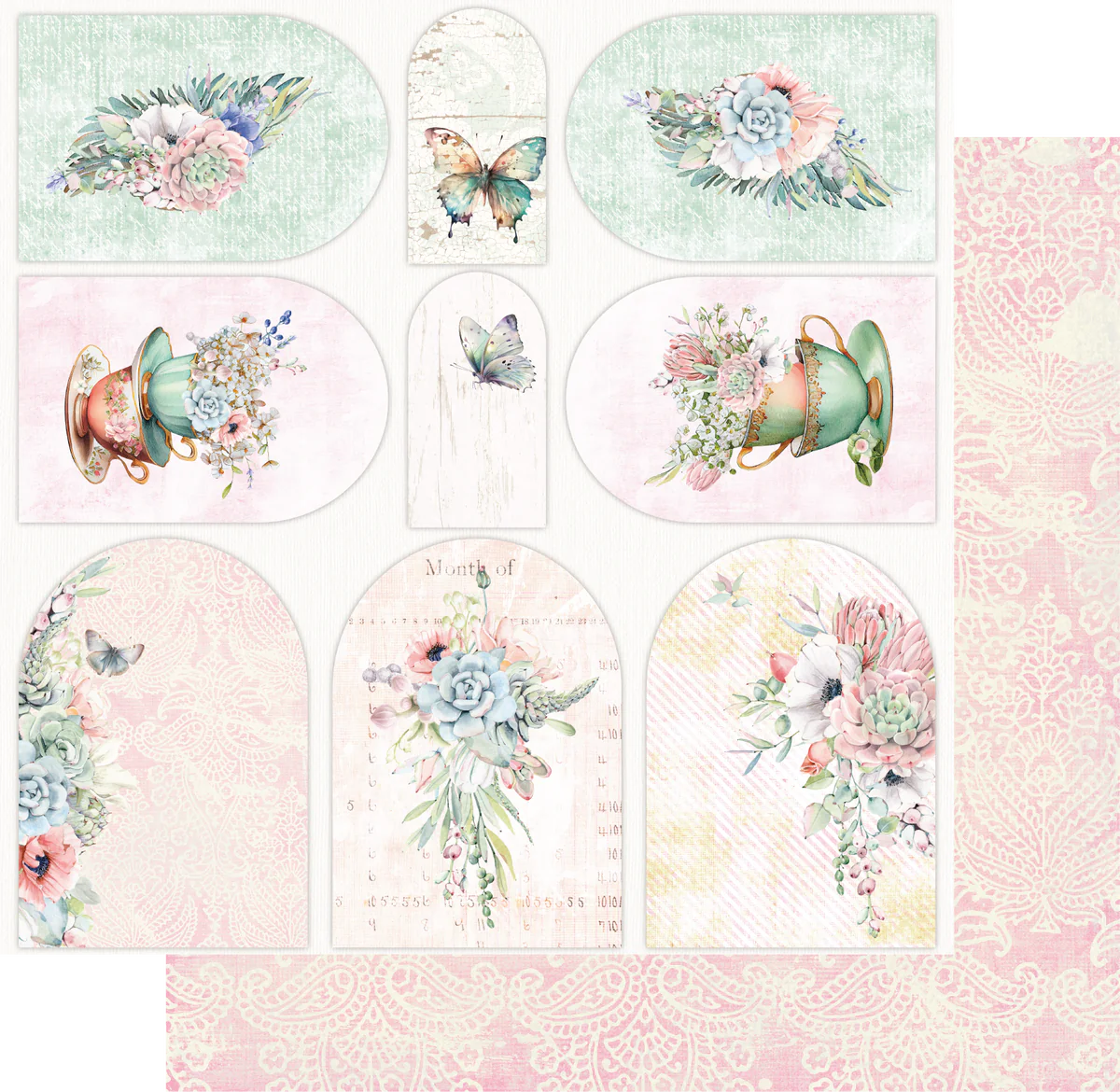 Uniquely Creative - Blossom & Bloom Collection - Floral Arches Paper