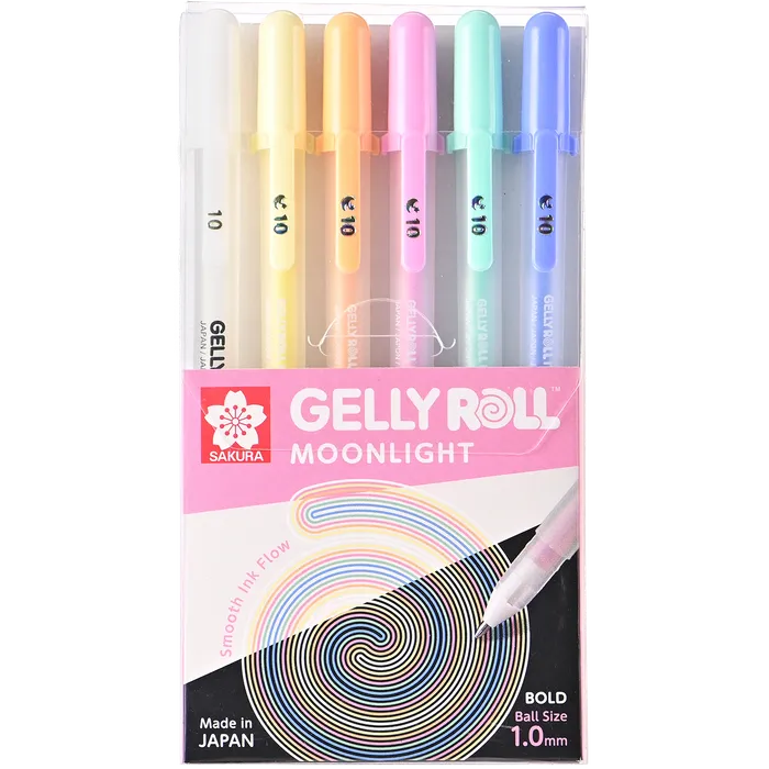 Sakura Gelly Roll - Pastel and White 6pc Set