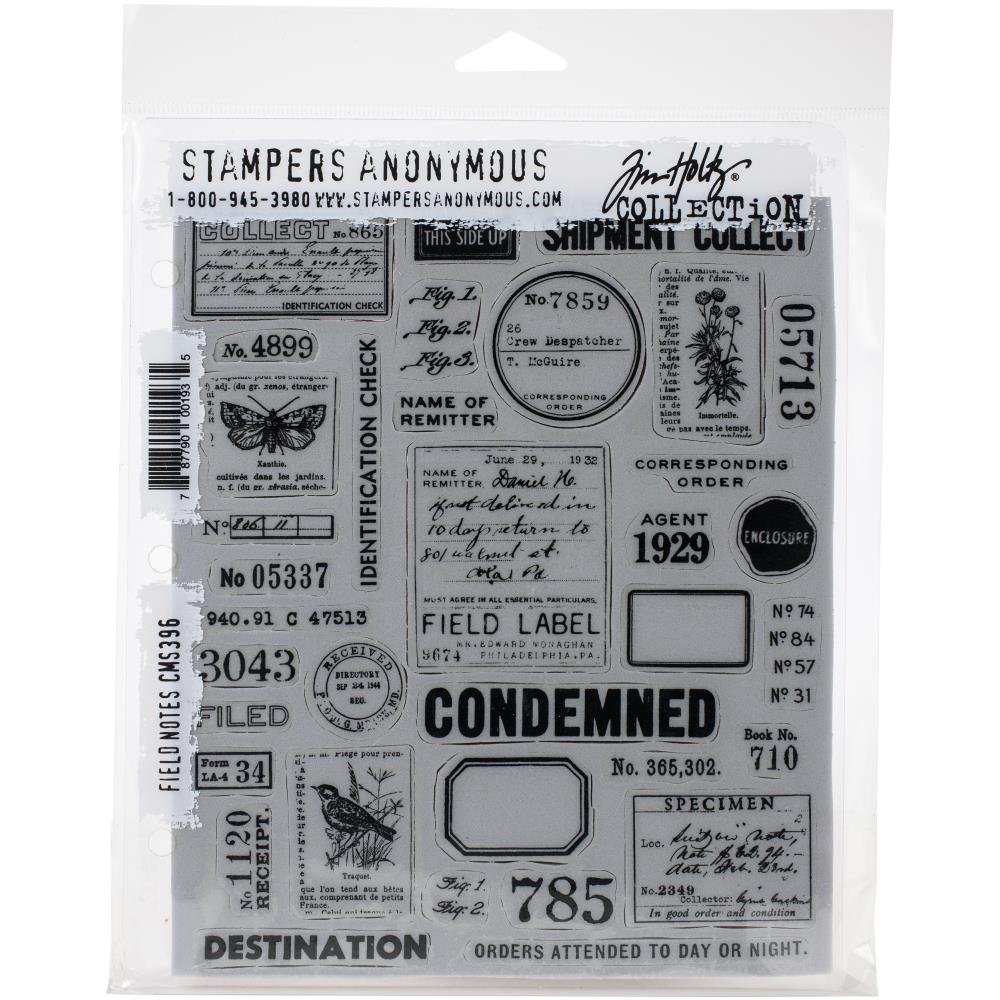 Tim Holtz Cling Stamps - Field Notes