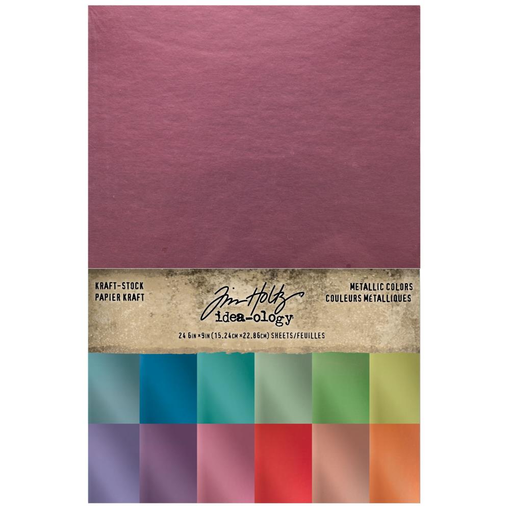 Idea-Ology Kraft-Stock Stack Cardstock Pad 6X9 - Metallic Colors