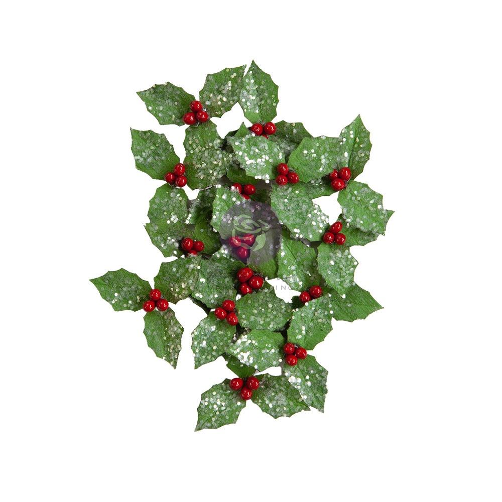 Prima Marketing Mulberry Paper Flowers - Mistletoe Love - Candy Cane Lane