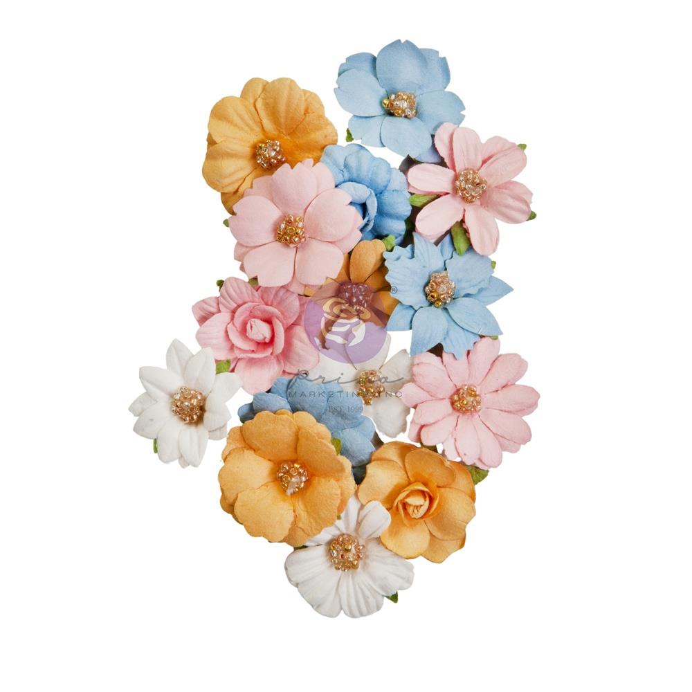 Prima Marketing Mulberry Paper Flowers - Spring Notes - Spring Abstract