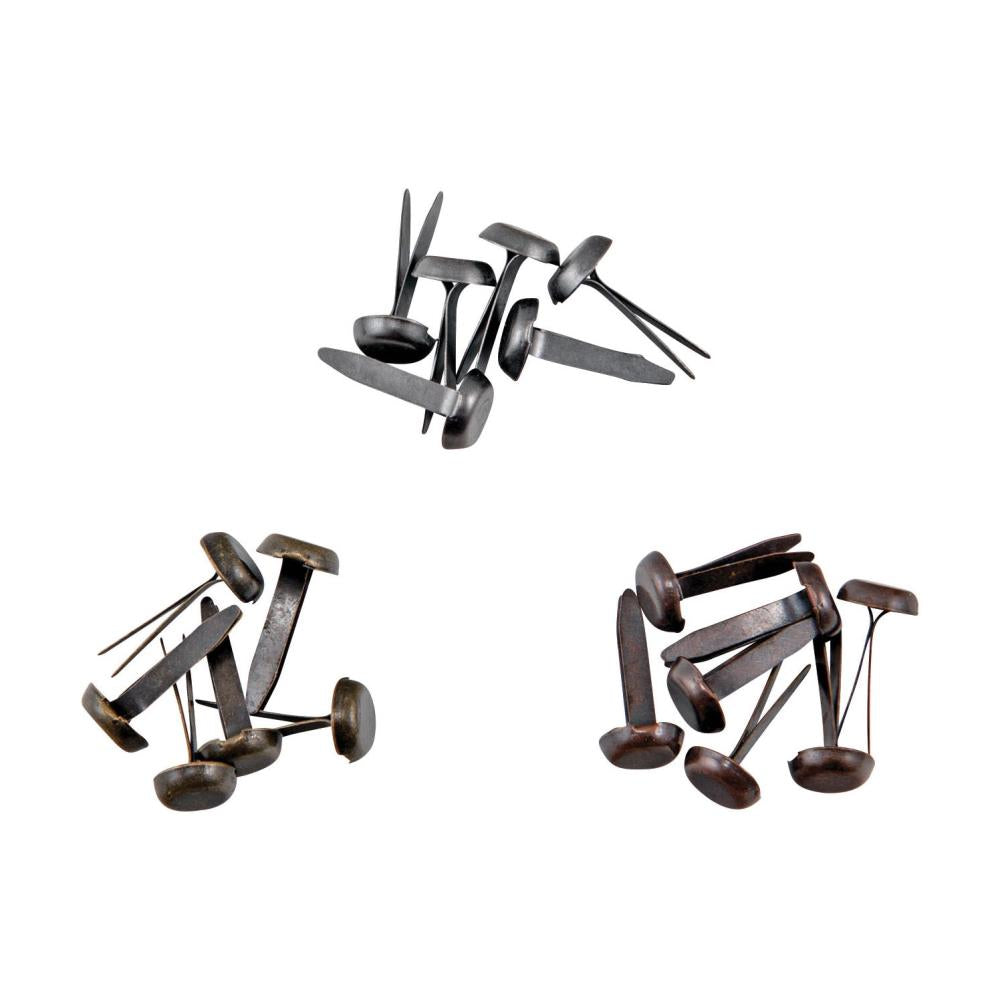 Idea-Ology Metal Large Fasteners - Antique Silver, Copper & Brass