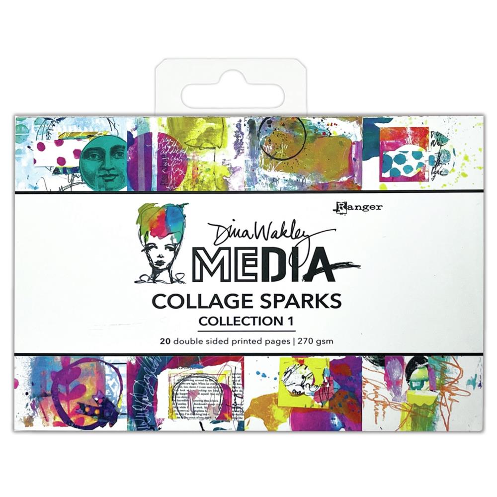 Dina Wakley Media Mixed Media Collage Sparks 6x4 - Collection 1