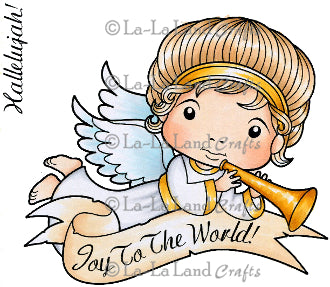 La La Land stamp 'Angel Luka with Horn' with Sentiments