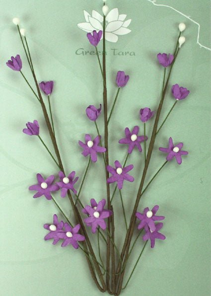 3 Flower Sprays- Purple - Crafty Divas