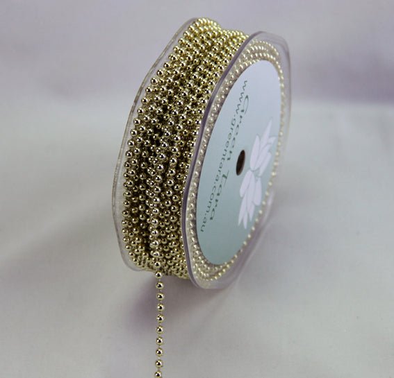 3mm Pearl Trim - Gold - Crafty Divas