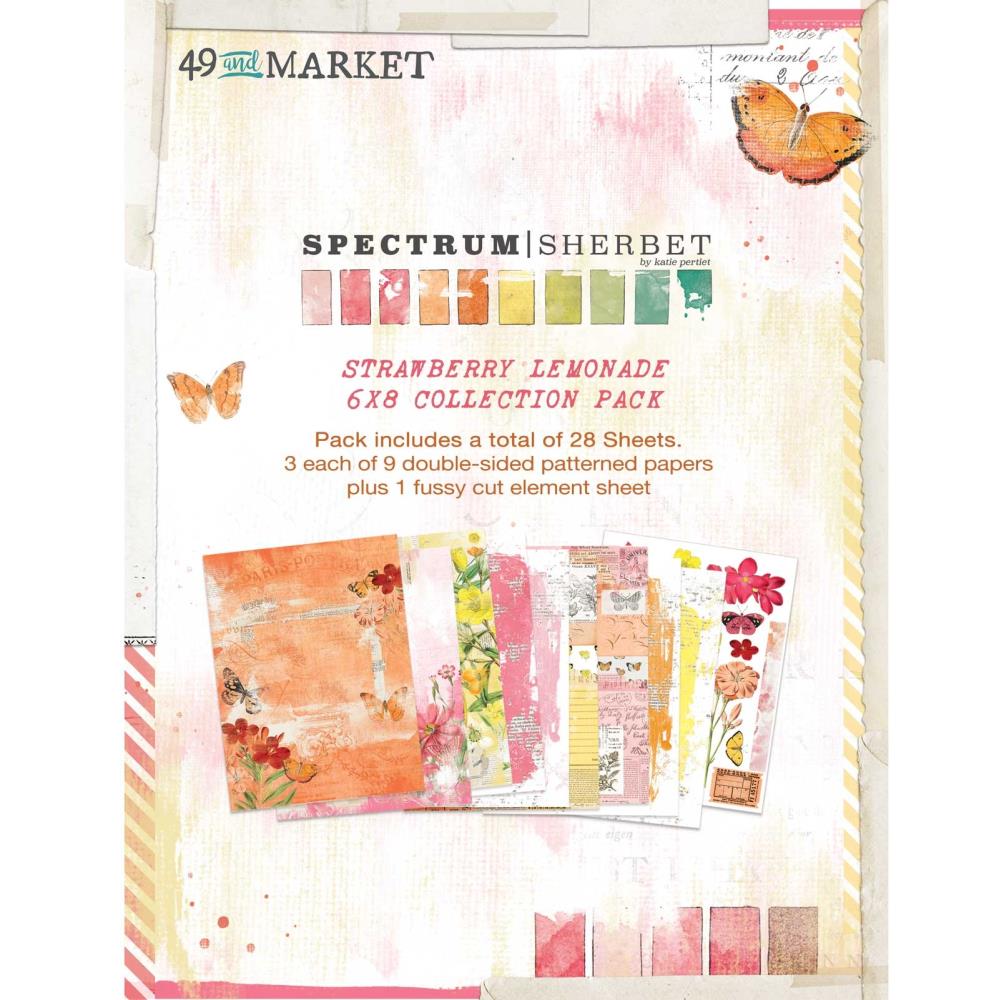49 & Market Collection Pack 6x8 - Spectrum Sherbet- Strawberry Lemonade - Crafty Divas