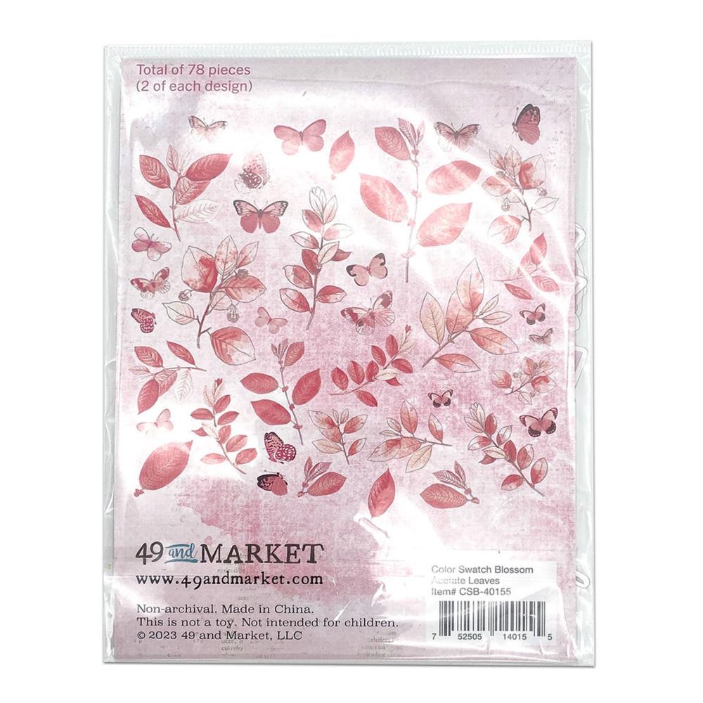 49 & Market - Color Swatch: Blossom Acetate Leaves - Crafty Divas