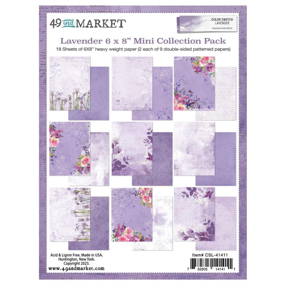 49 & Market Mini Collection Pack 6x8 - Color Swatch: Lavender - Crafty Divas