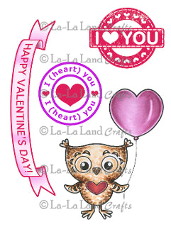 La La Land- Owl Love You Set (w/ Sentiments) Rubber Stamp