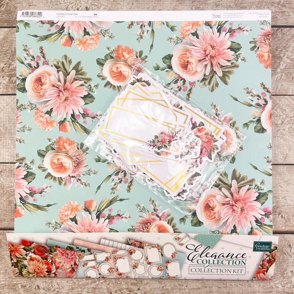 Collection Kit - 12 x 12in - Elegance - Includes 2 x 8 papers + foiled ephemera pack