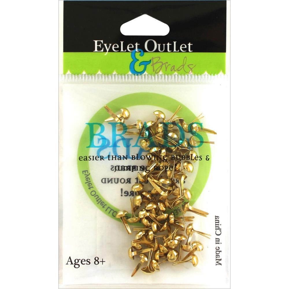 Eyelet Outlet Round Brads 4mm - Gold