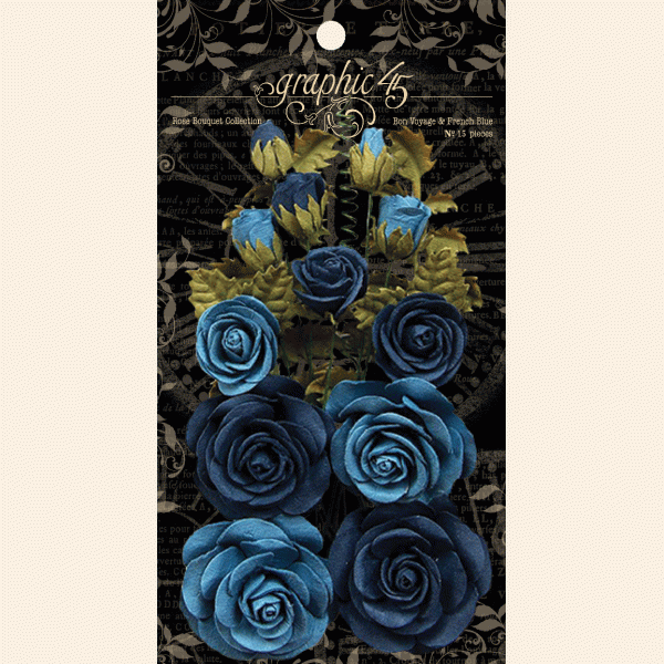 Graphic 45 Staples Rose Bouquet Collection - Bon Voyage & French Blue