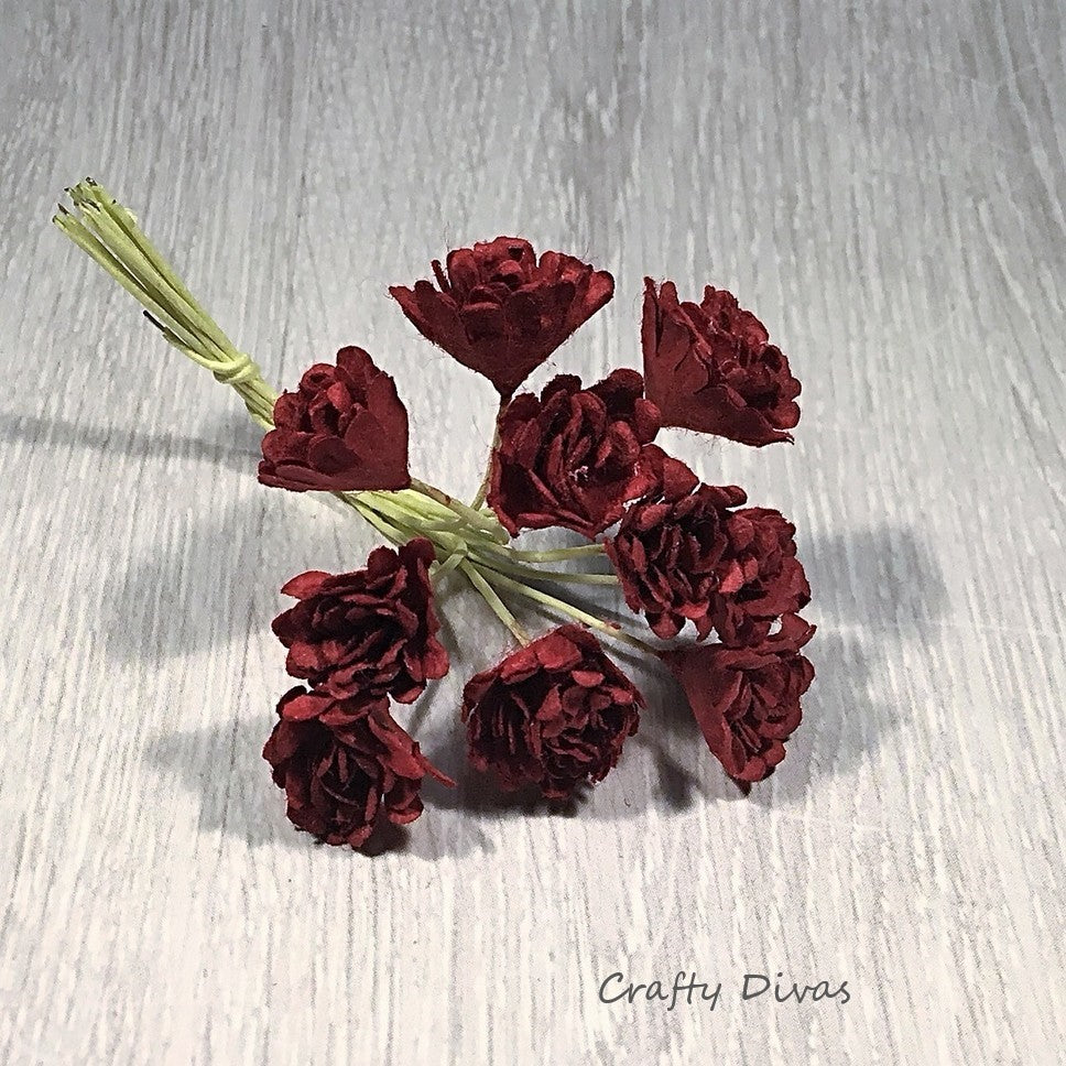Mulberry Gypsophila Flowers - Deep Red