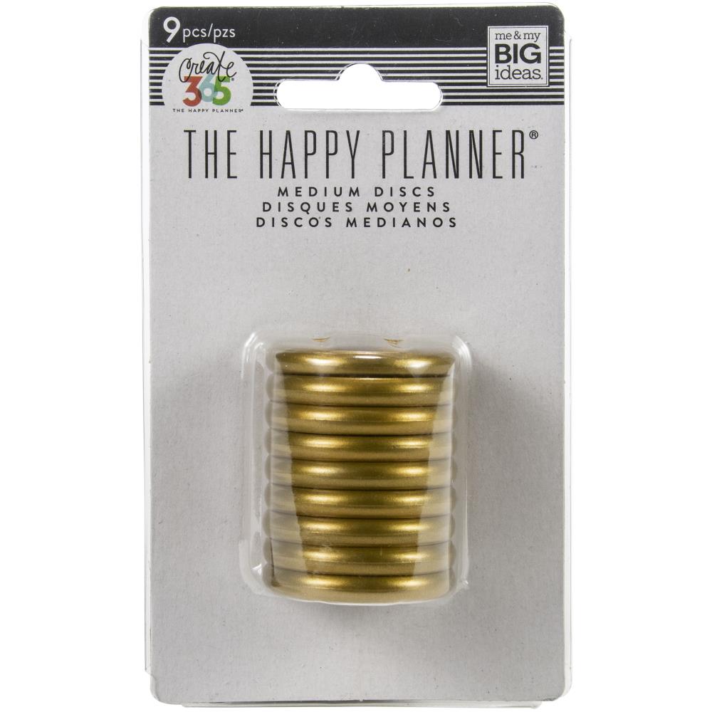 Happy Planner Discs 1.25" - Gold