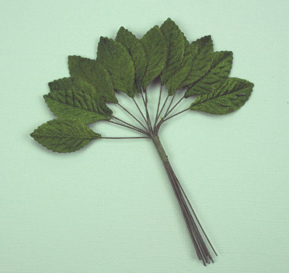 Velvet Leaves 3cm - Green