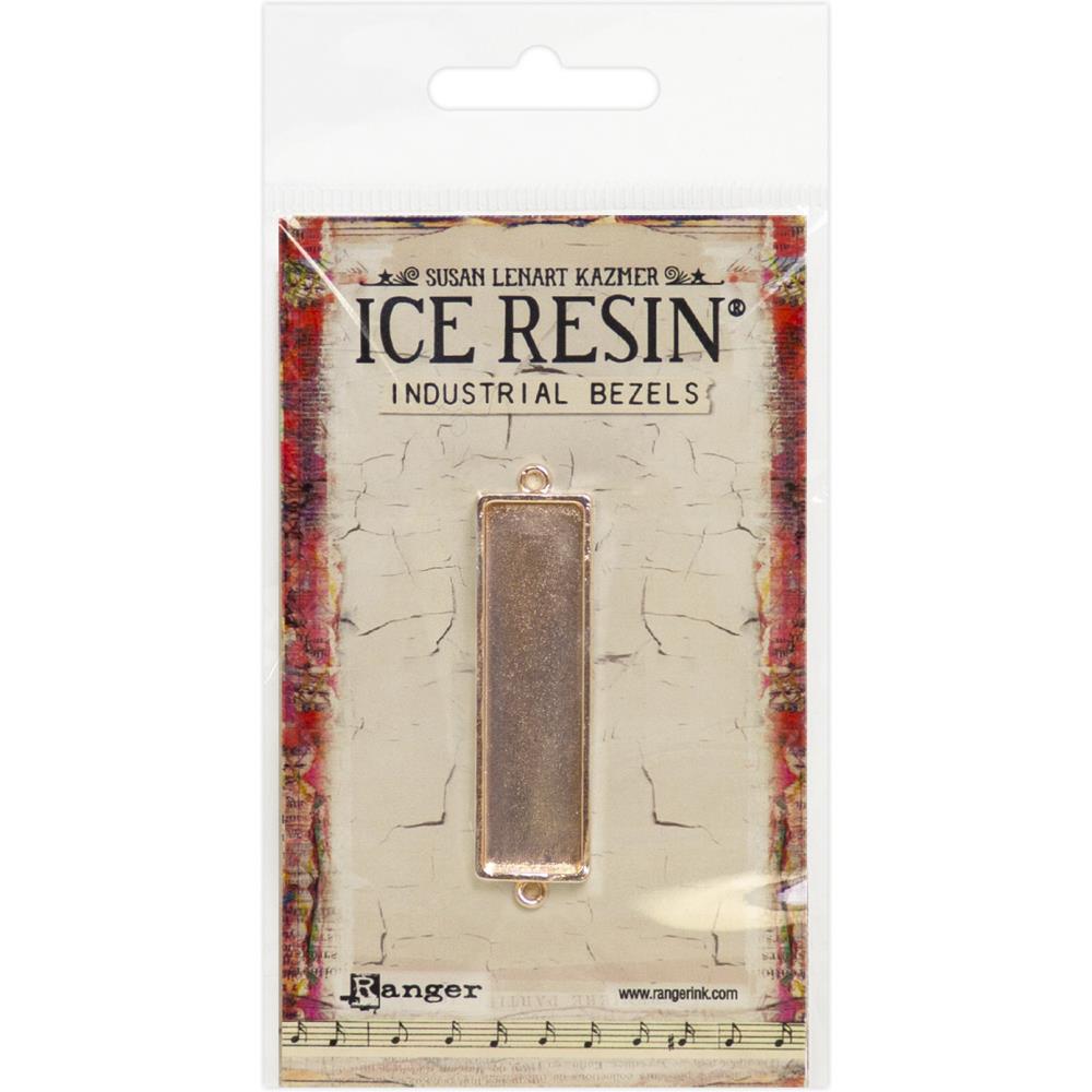Ice Resin Industrial Bezel Collection - Rose Gold Rectangle - Medium