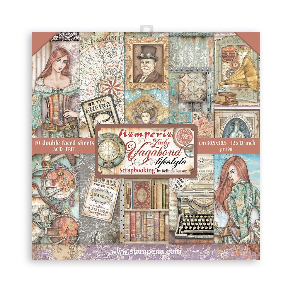 Stamperia Double-Sided Paper Pad - 12x12 - Lady Vagabond Lifestyle