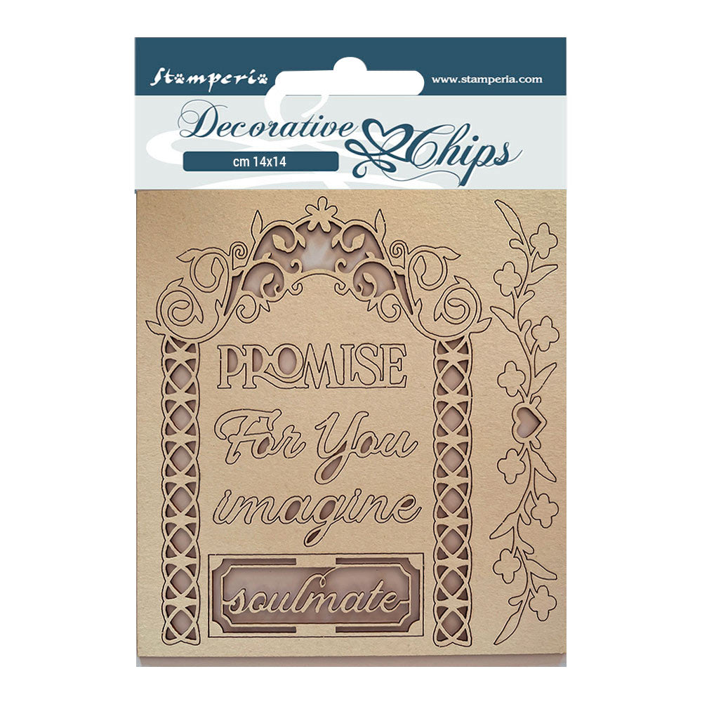 Stamperia Decorative Chips - Garden of Promises - Promise For You